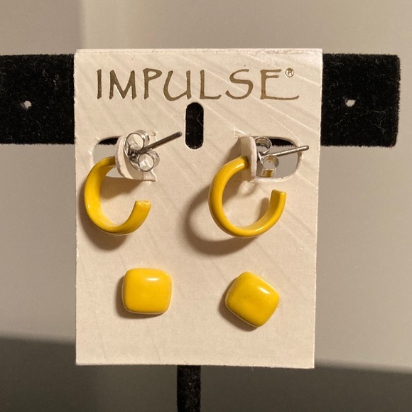 Pulse Cheerful Yellow Kids Earrings Set